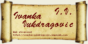 Ivanka Vukdragović vizit kartica